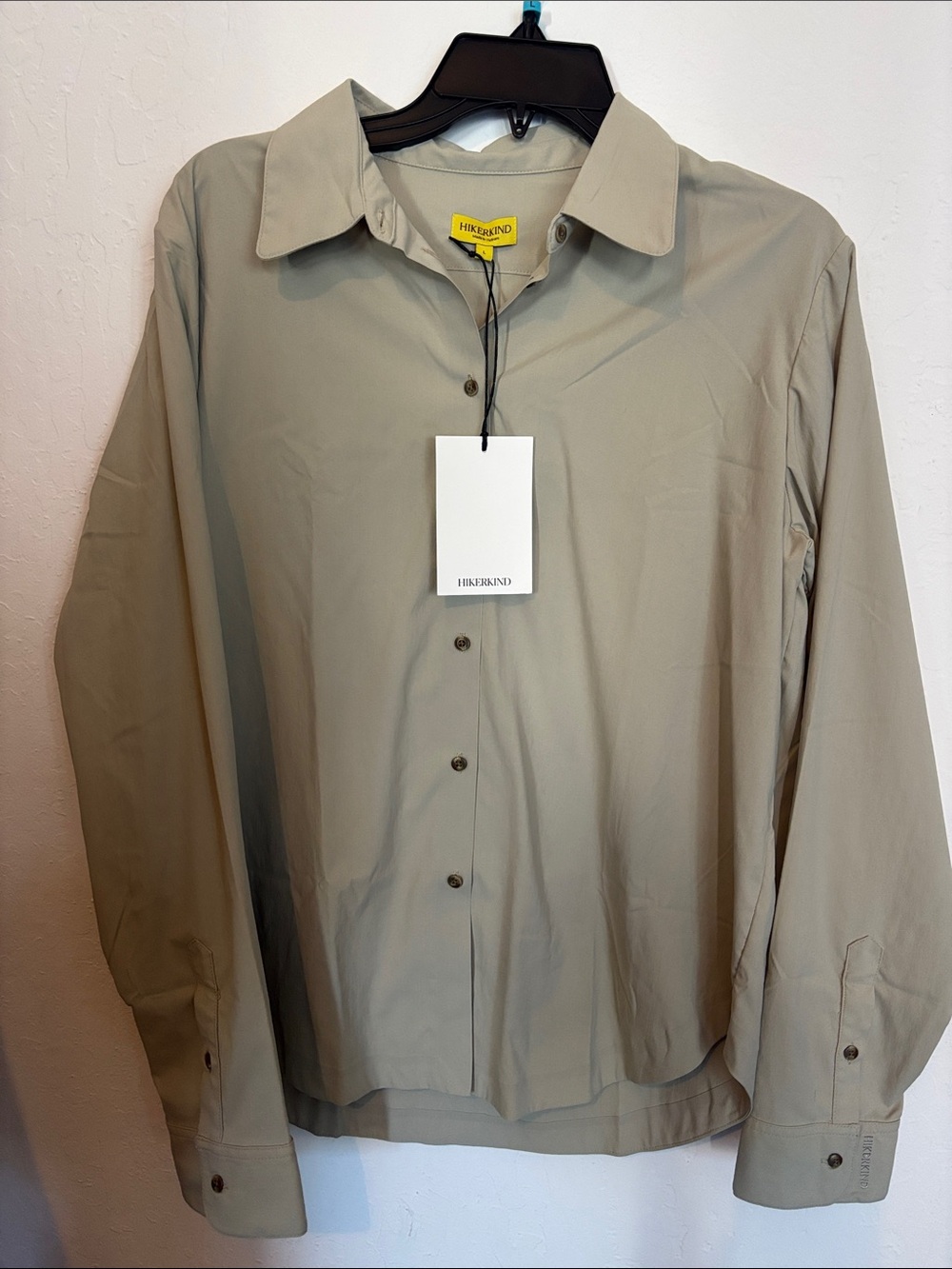 Women's Long-Sleeve Button Front Shirt - Taupe